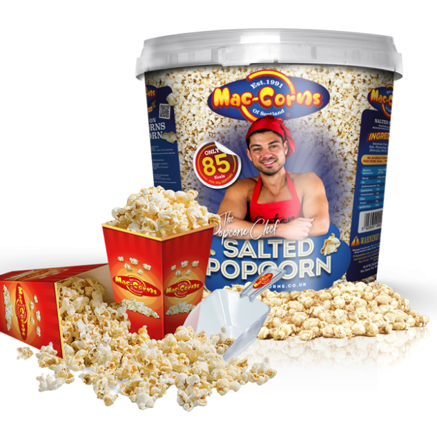 The Popcorn Chef - Movie Bucket - 400g Salted Popcorn  + 12 Tubs + Scoop